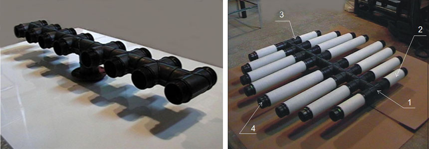 Распределительный полиэтиленовый коллектор для напорного фильтра